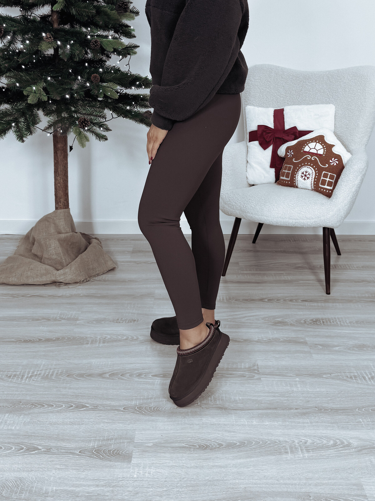 Ocieplane modelujące leginsy PREMIUM czekoladowe SLIM RETURN 2.0 zdjęcie 2