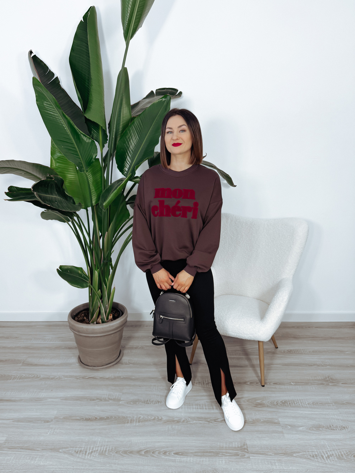 Bluza oversize | brązowa | premium MON CHERI ♡ zdjęcie 2