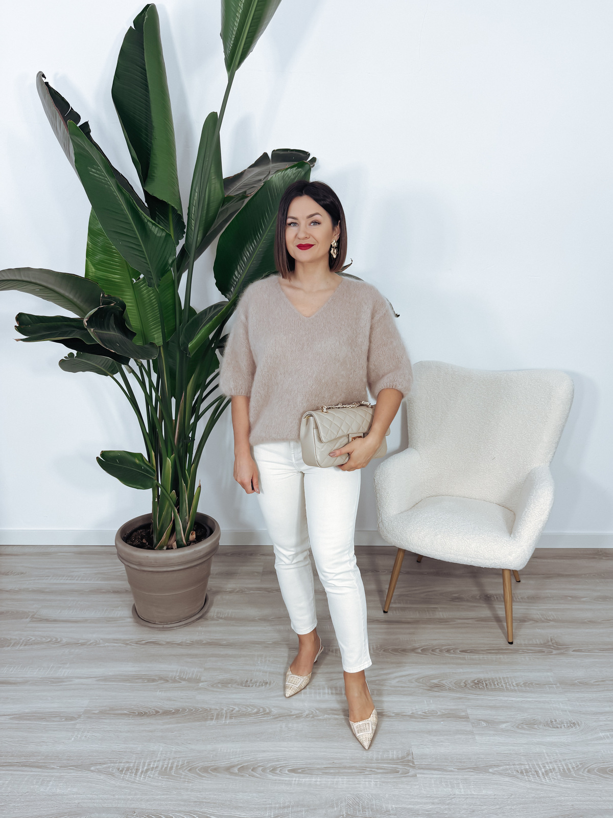 Sweter premium 81% kid moher taupe JENNIFER ♡ zdjęcie 2