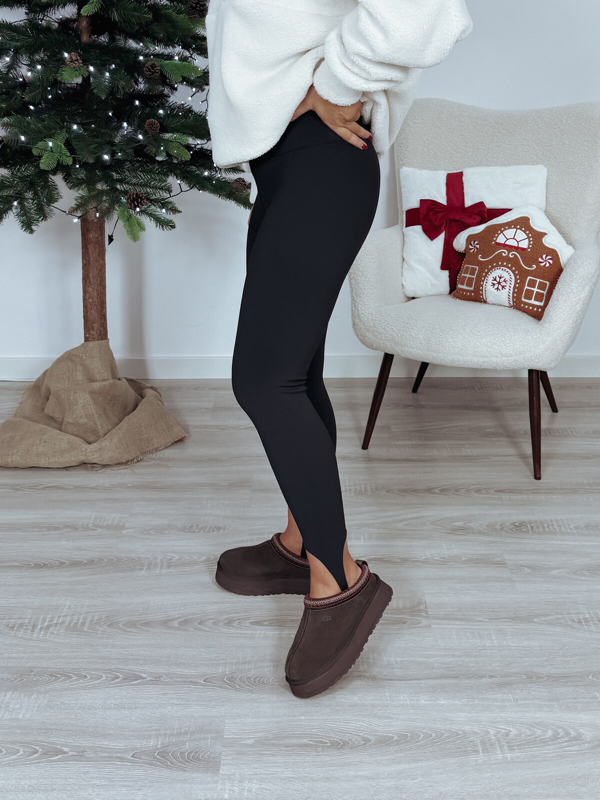 Ocieplane modelujące narciarki PREMIUM czarne WINTER zdjęcie 1