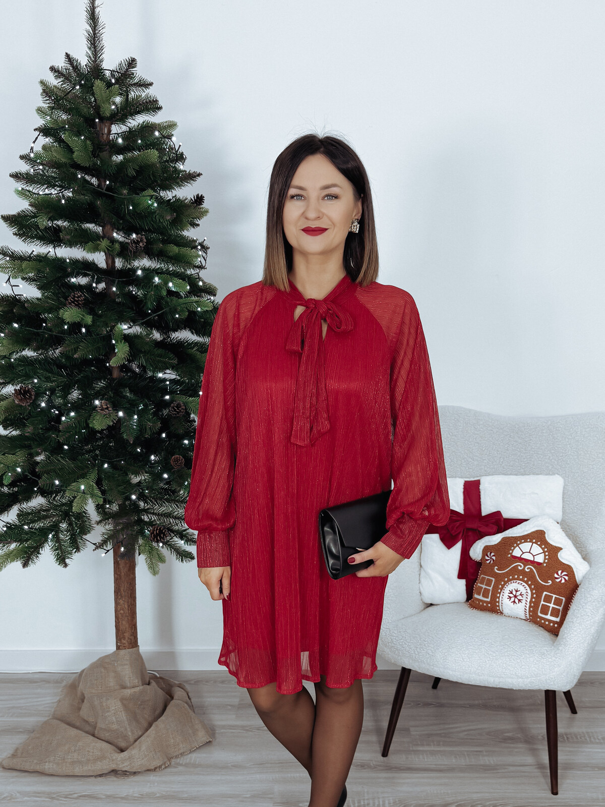 Sukienka czerwona ROMEE zdjęcie 1