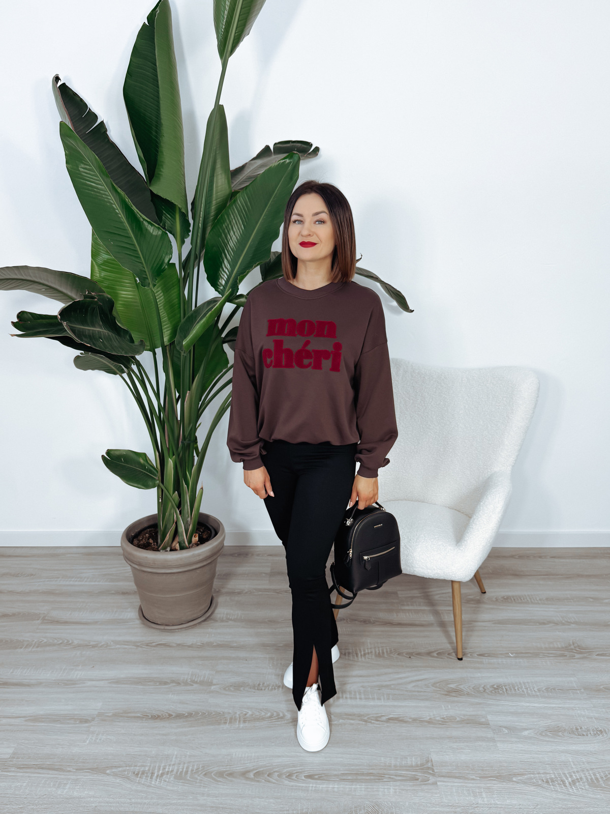 Bluza oversize | brązowa | premium MON CHERI ♡ zdjęcie 4