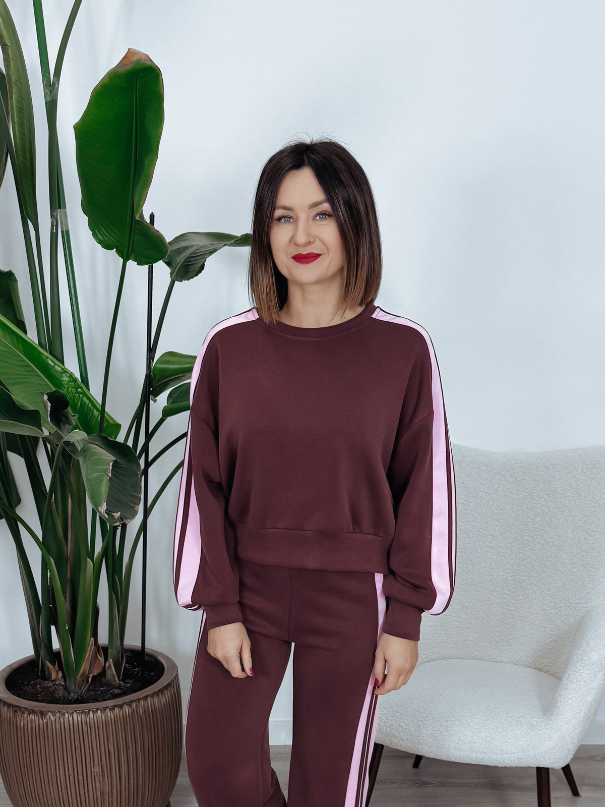 Bluza - materiał MASEŁKO | bordo SPORTI  zdjęcie 1