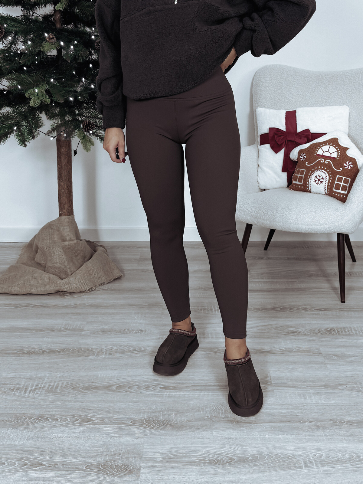 Ocieplane modelujące leginsy PREMIUM czekoladowe SLIM RETURN 2.0 zdjęcie 1