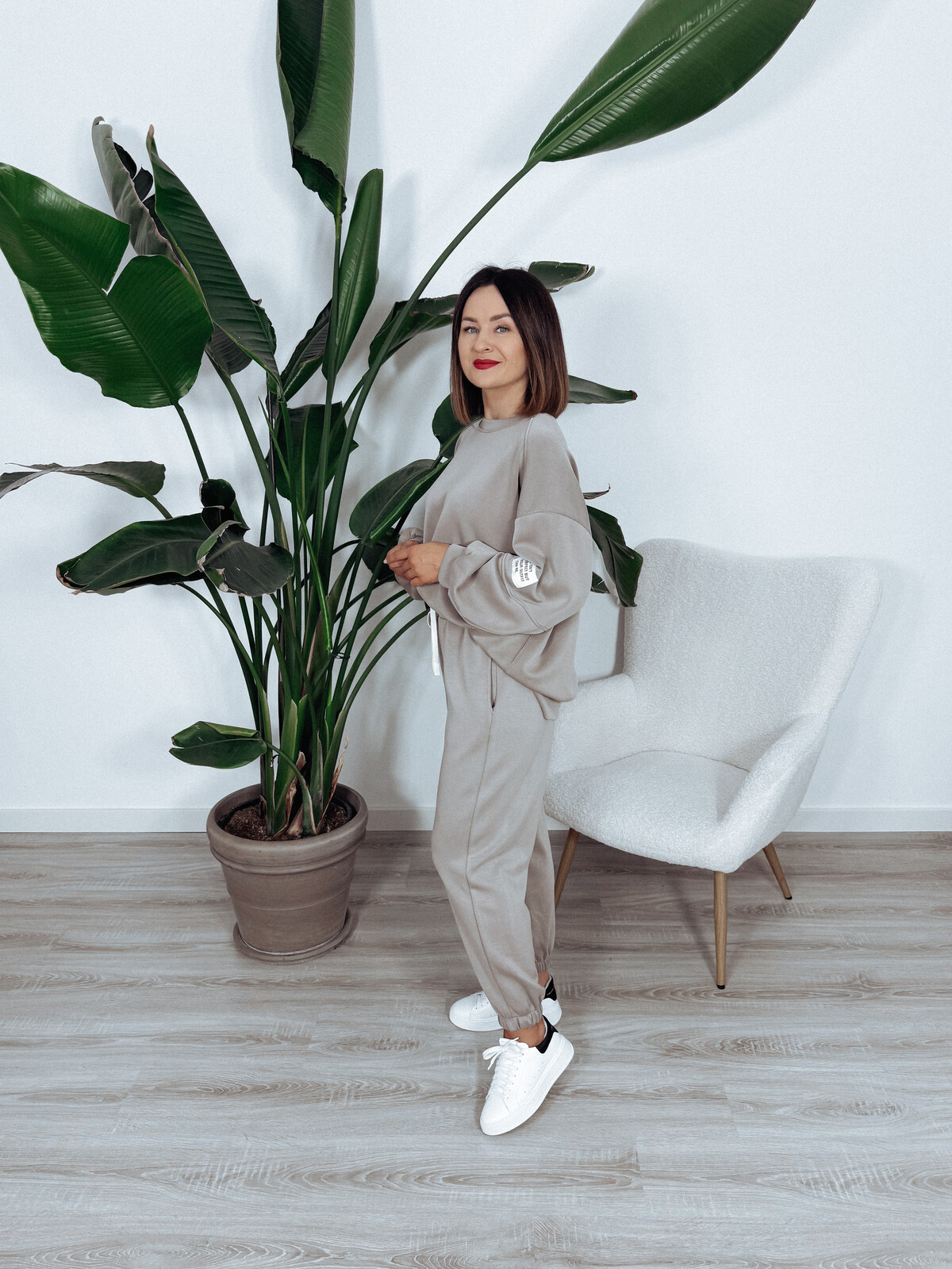 Komplet bluza + spodnie fango ARIA II - materiał MASEŁKO zdjęcie 3