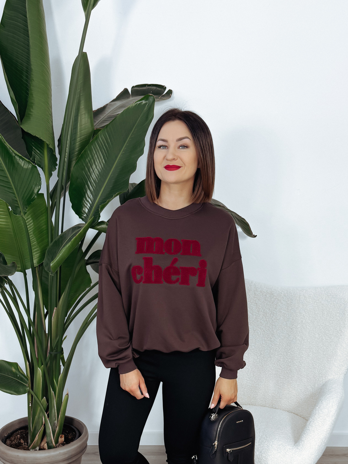 Bluza oversize | brązowa | premium MON CHERI ♡ zdjęcie 1