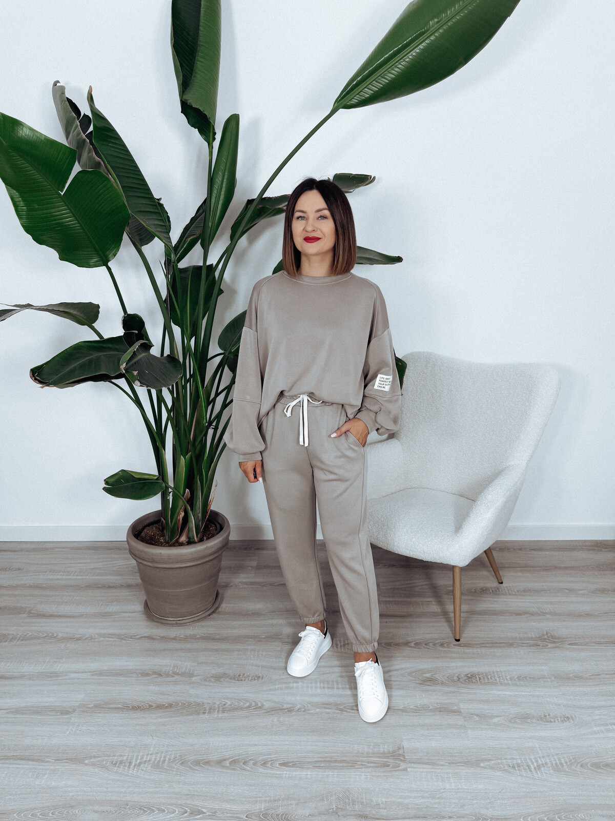Komplet bluza + spodnie fango ARIA II - materiał MASEŁKO zdjęcie 1