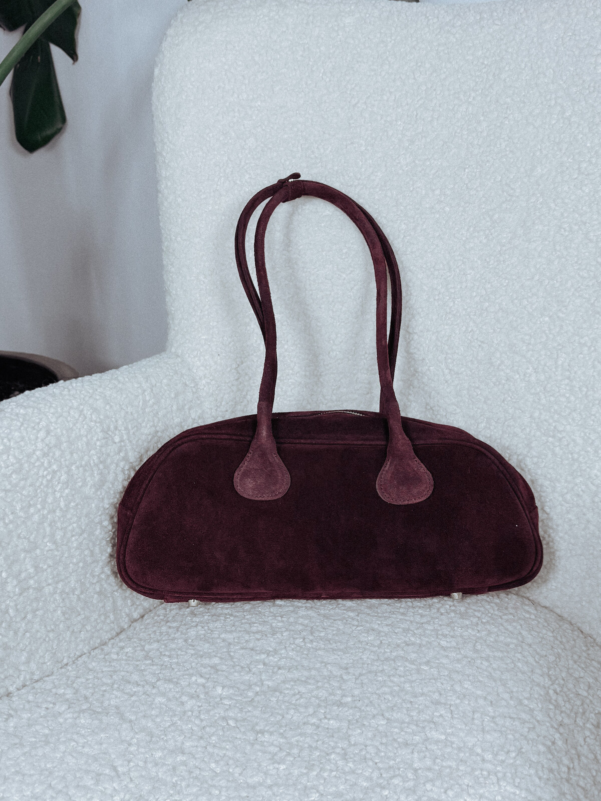 Torebka viralowa ze skóry naturalnej bordowa KENO zdjęcie 1