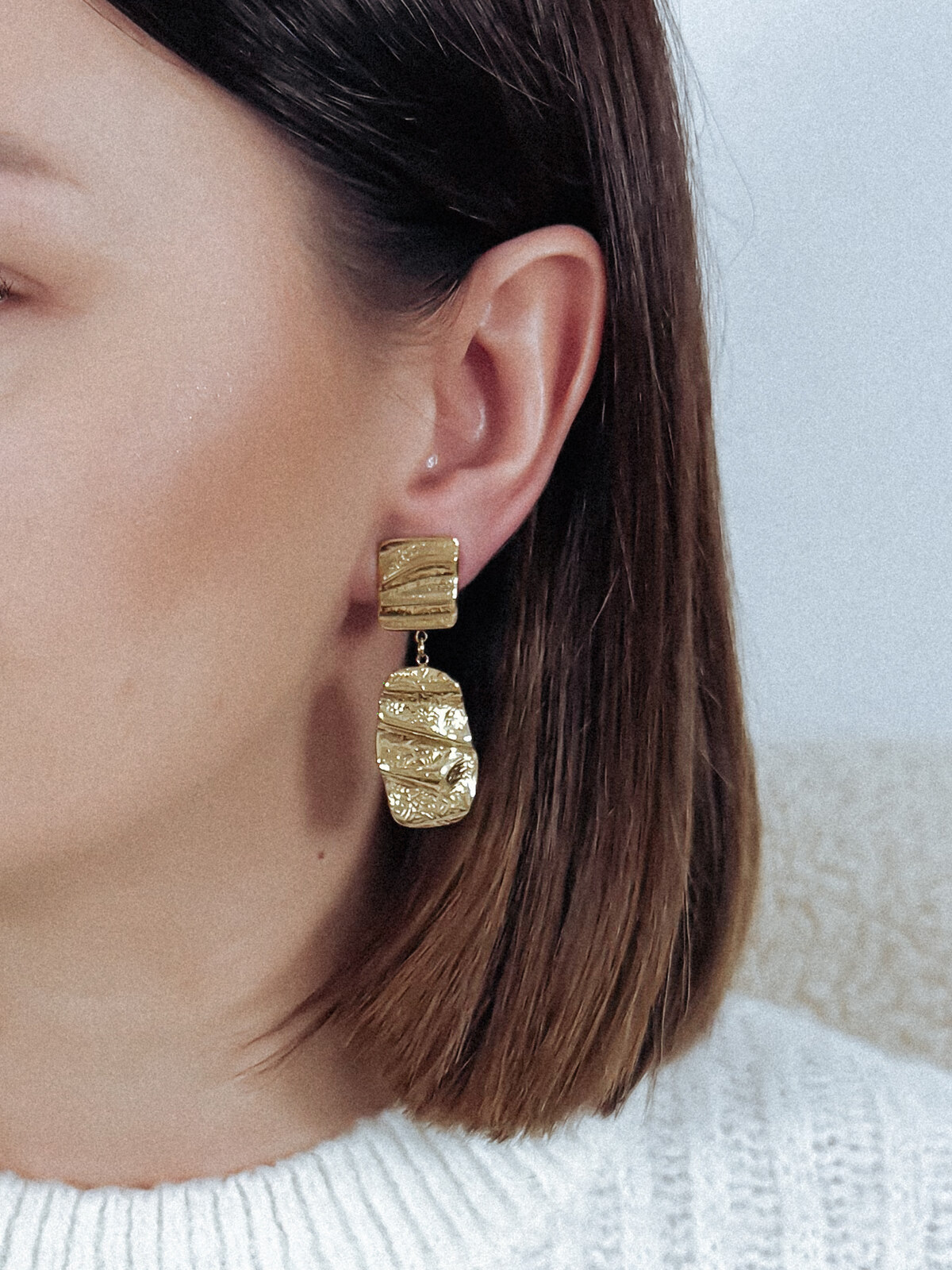 Złote kolczyki klipsy K116 zdjęcie 1