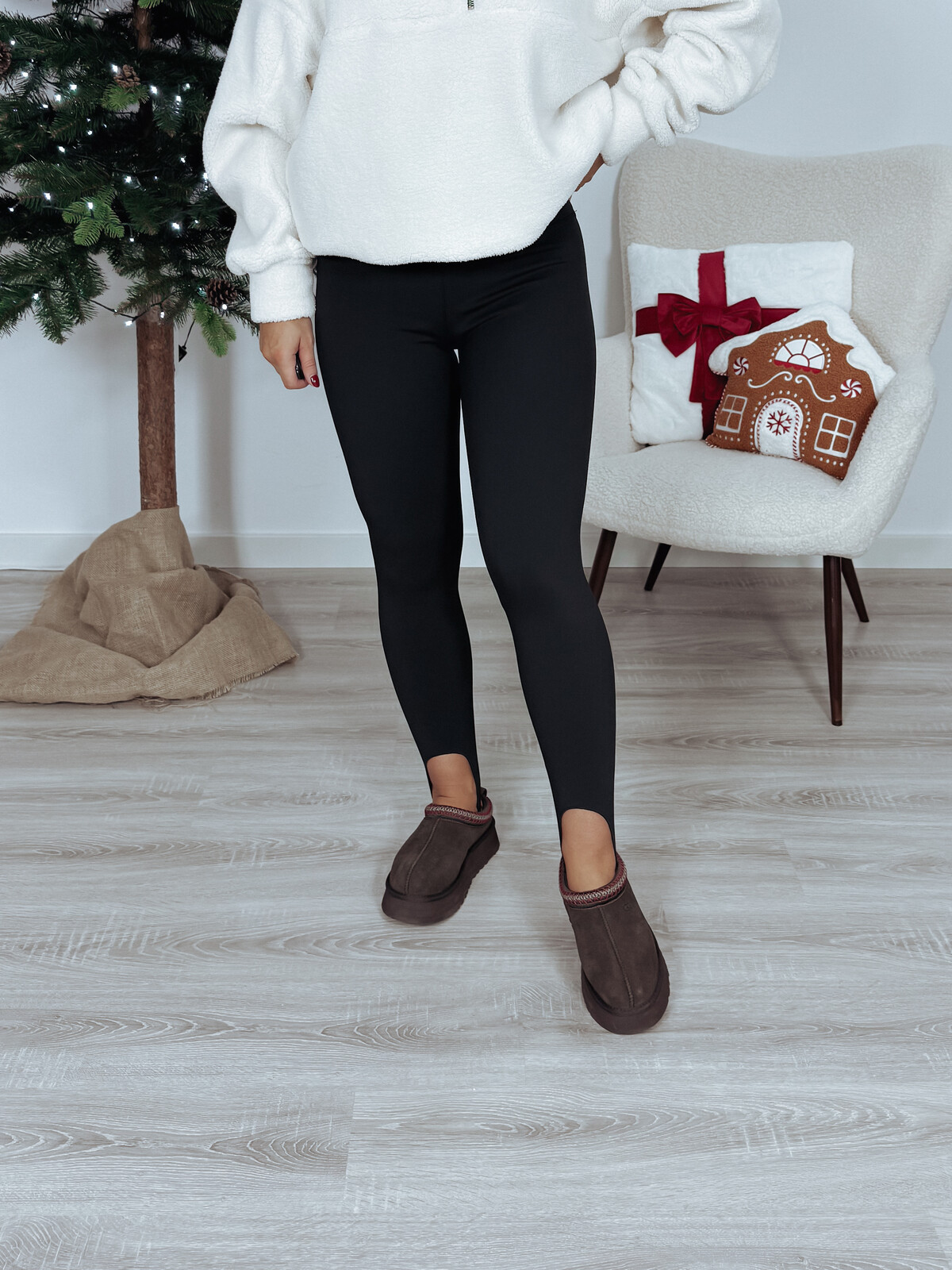 Ocieplane modelujące narciarki PREMIUM czarne WINTER zdjęcie 3