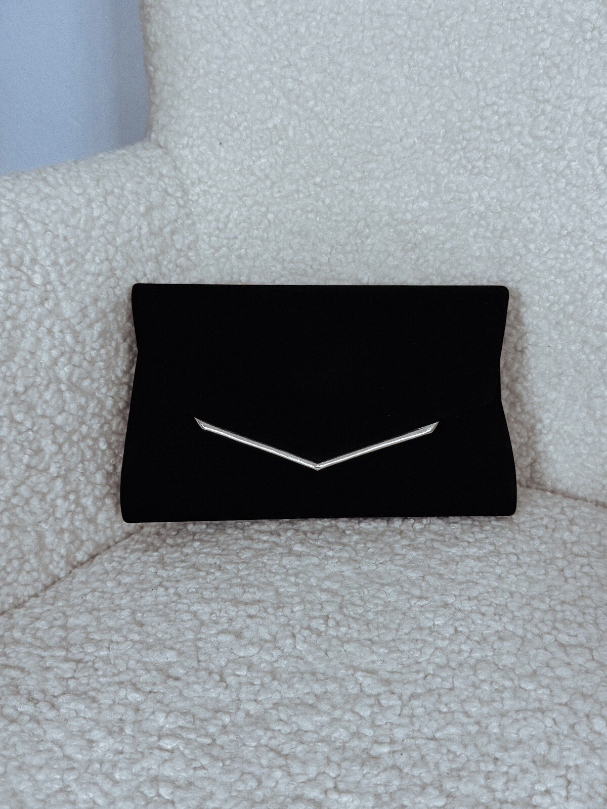 Torebka wizytowa elegancka czarny zamsz MILLANI zdjęcie 1