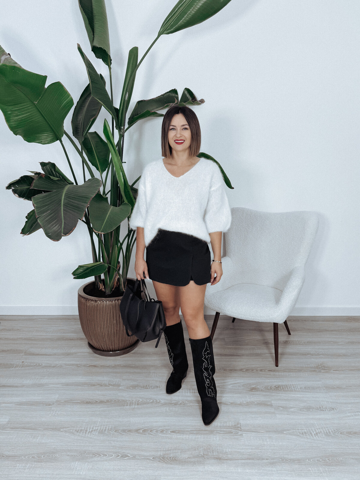 Sweter premium 81% kid moher śmietankowy IVANI zdjęcie 2