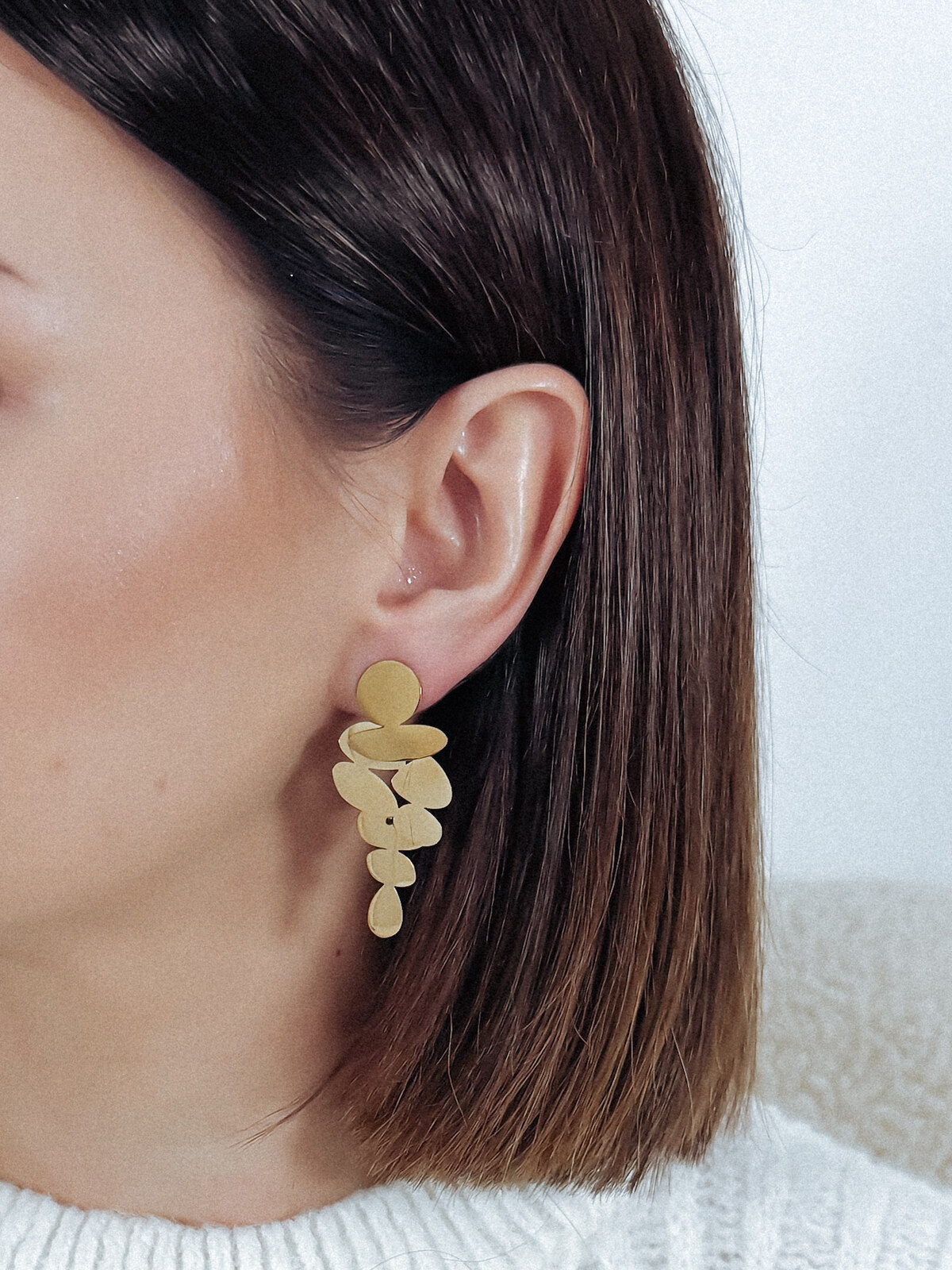 Złote kolczyki klipsy K097 zdjęcie 1