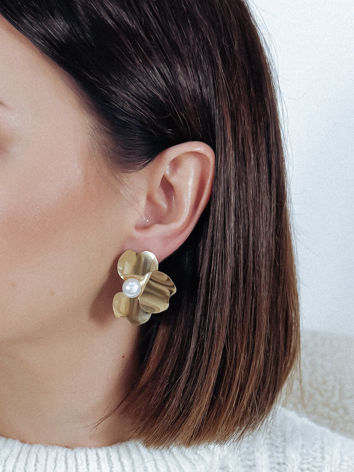 Złote kolczyki klipsy K098 zdjęcie 1