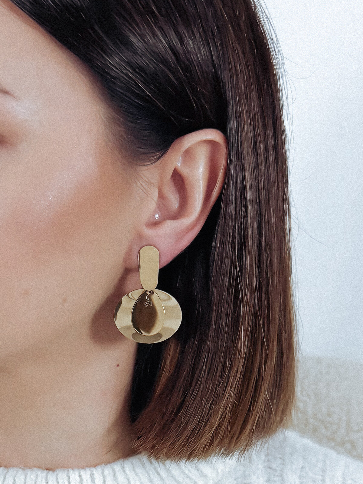 Złote kolczyki klipsy K099 zdjęcie 1