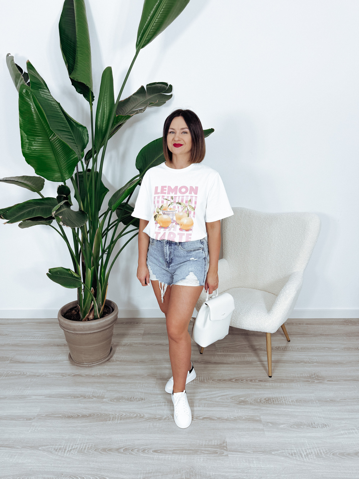 T-shirt oversize z bawełny cytryny SWEET zdjęcie 2