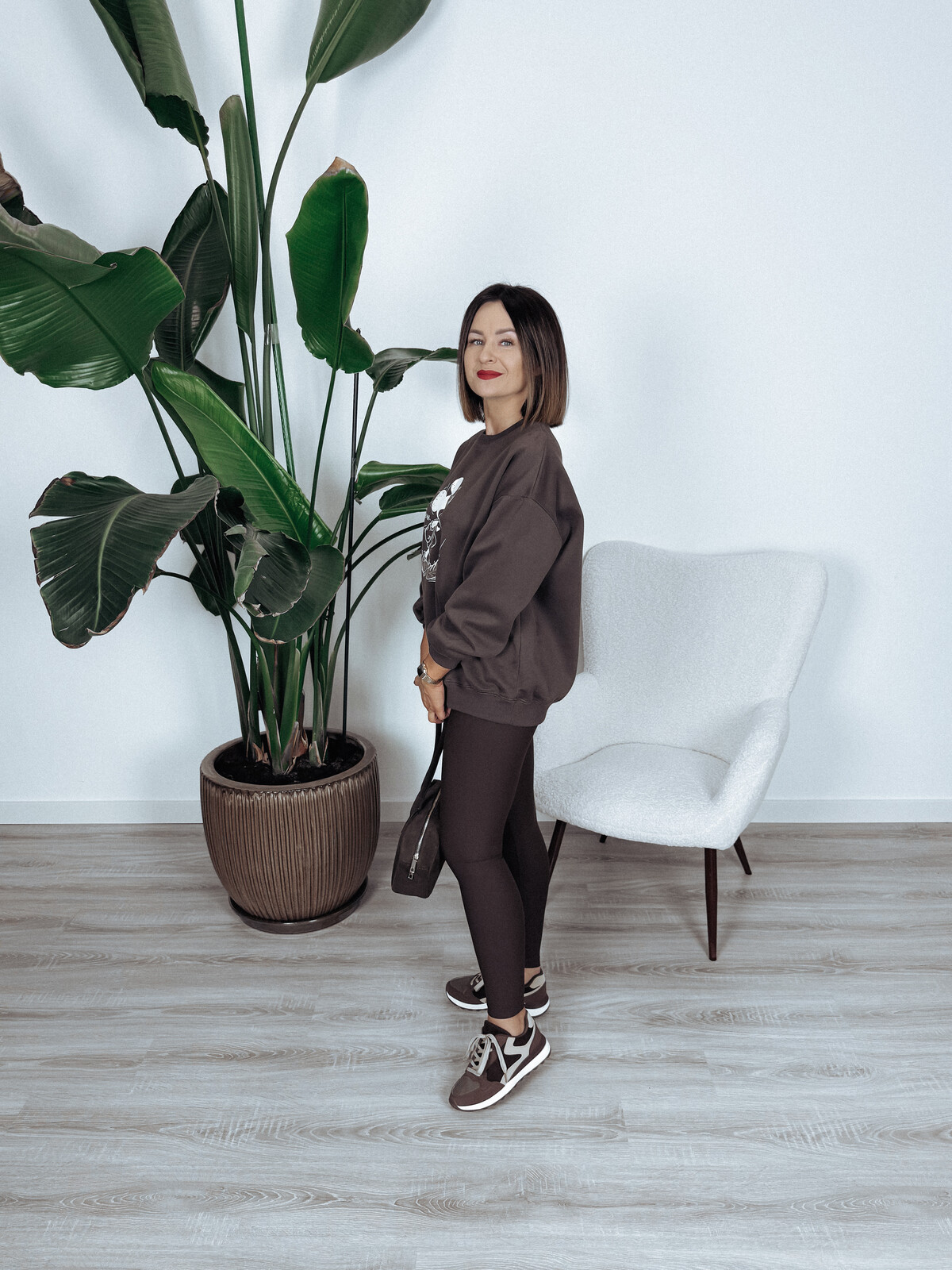 Bluza oversize brązowa MICKEY zdjęcie 3