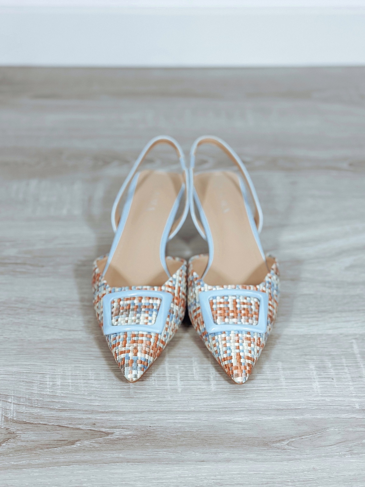 Buty typu slingback | obcas kaczuszka | niebieskie VICTORIA ♡ zdjęcie 2