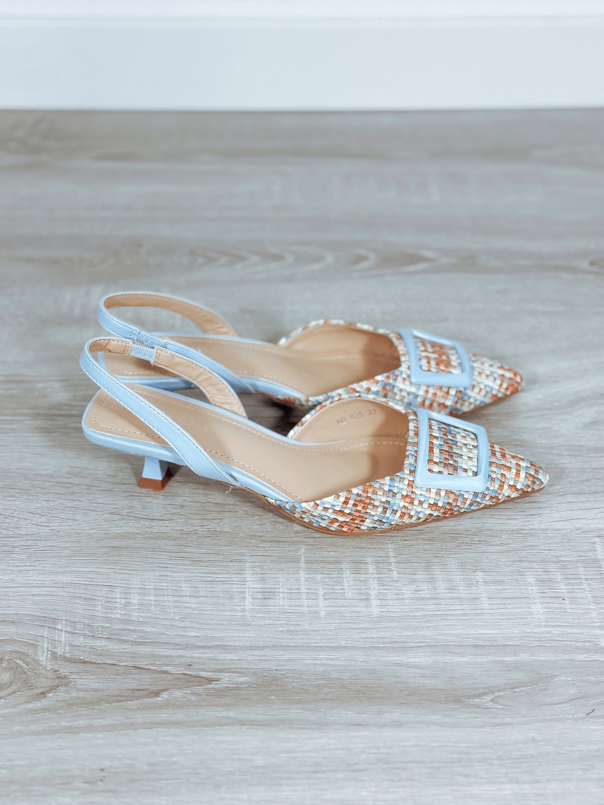 Buty typu slingback | obcas kaczuszka | niebieskie VICTORIA ♡ zdjęcie 1