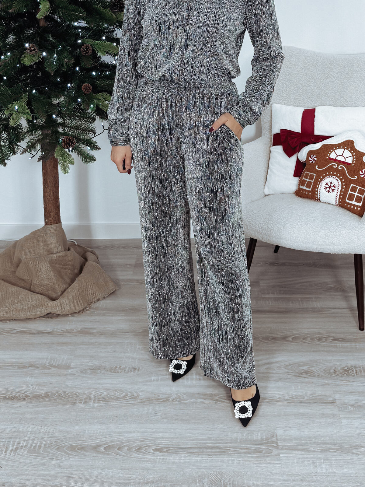 Spodnie srebrne AMIGO zdjęcie 1