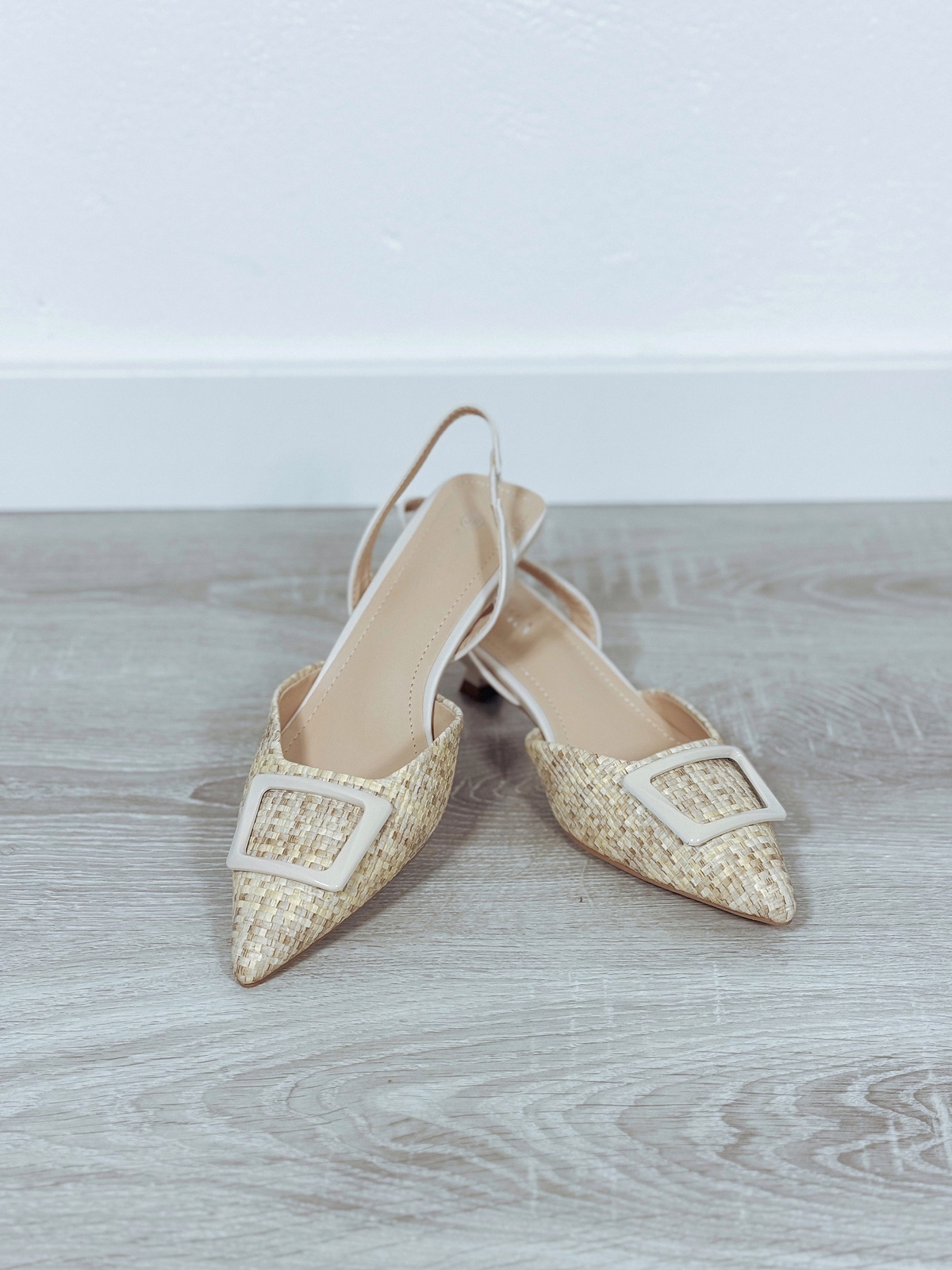 Buty typu slingback | obcas kaczuszka | beżowe VICTORIA ♡ zdjęcie 2