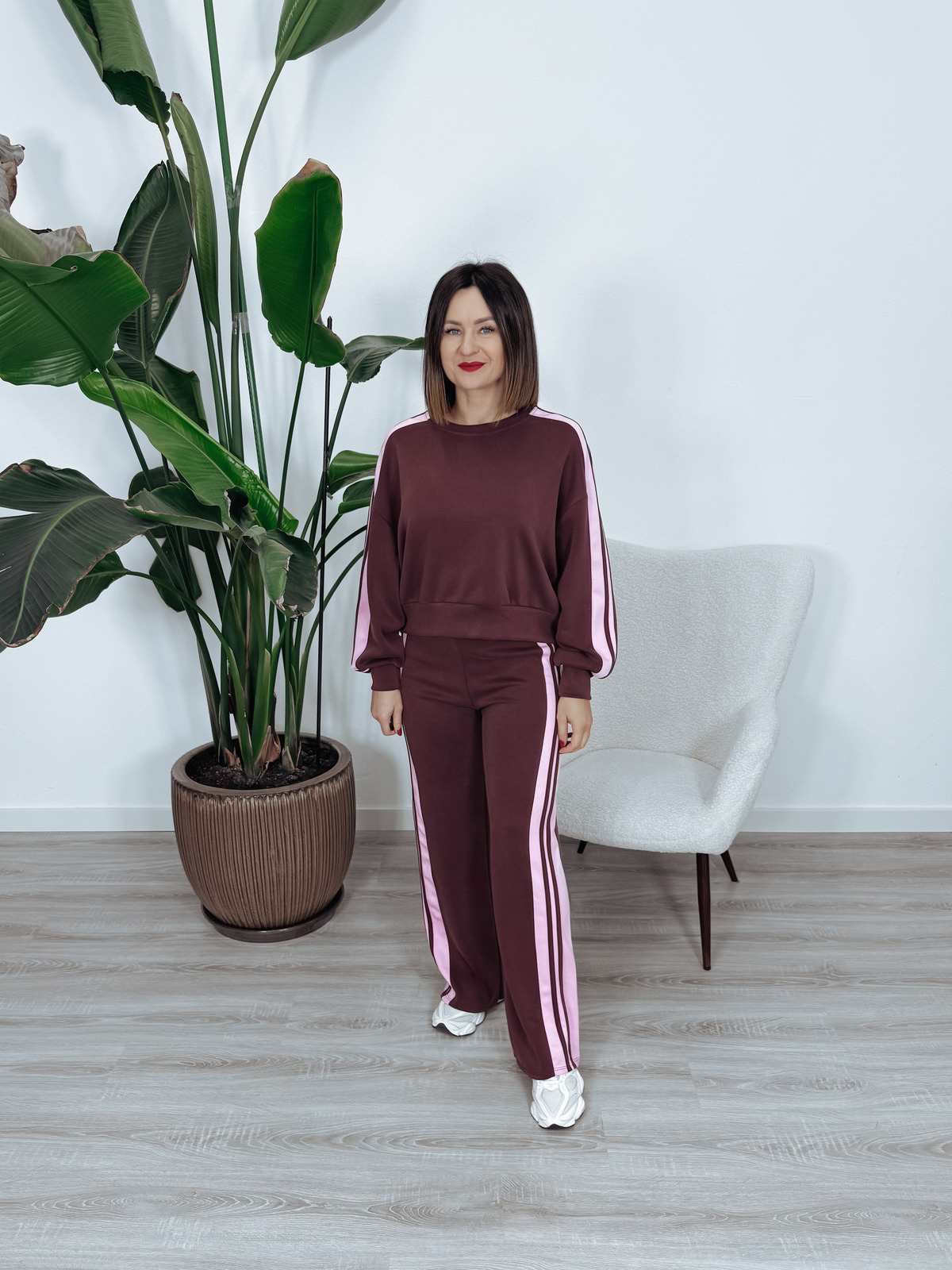 Bluza - materiał MASEŁKO | bordo SPORTI  zdjęcie 2