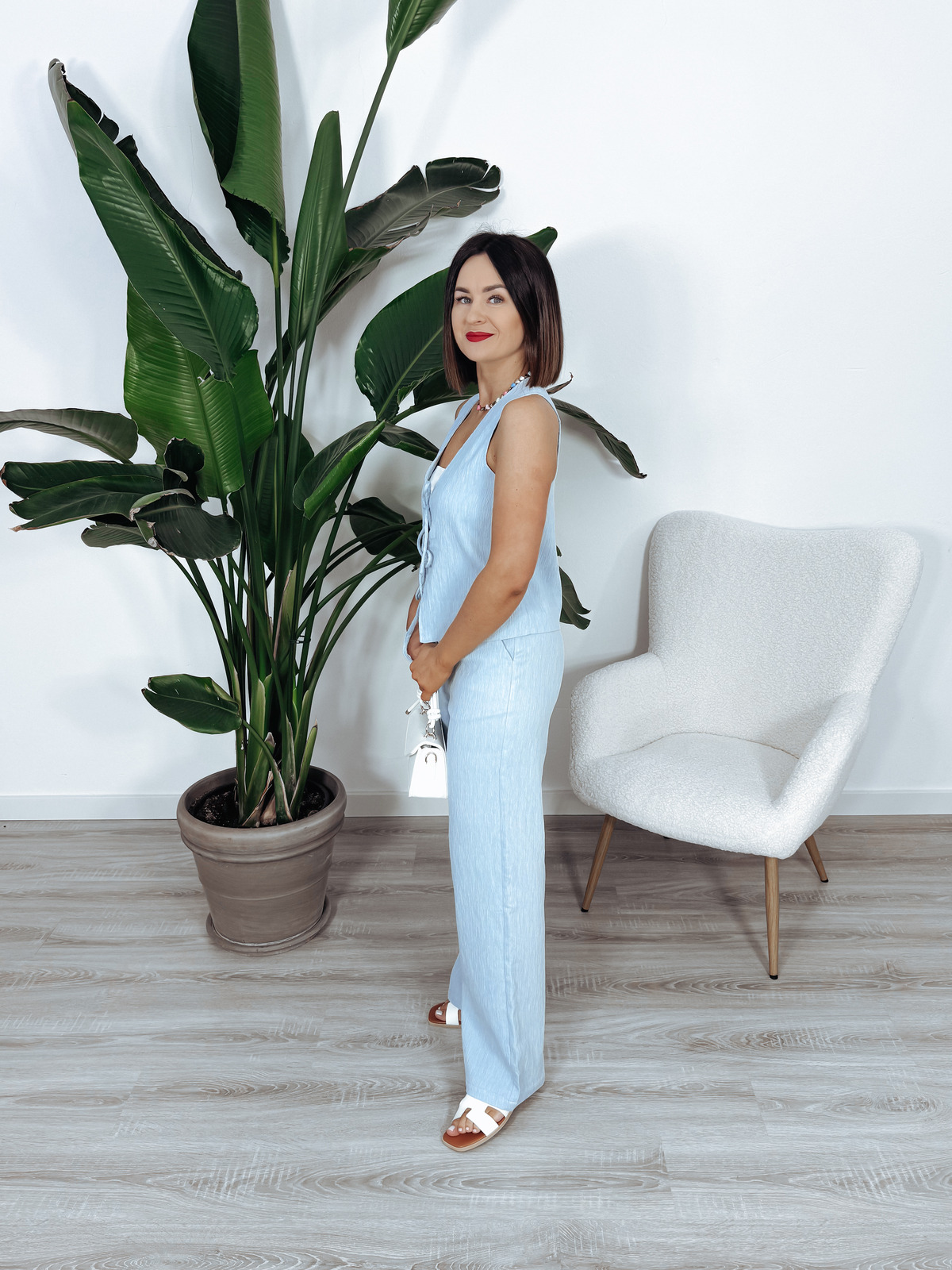 Komplet kamizelka + spodnie baby blue ABISS zdjęcie 4