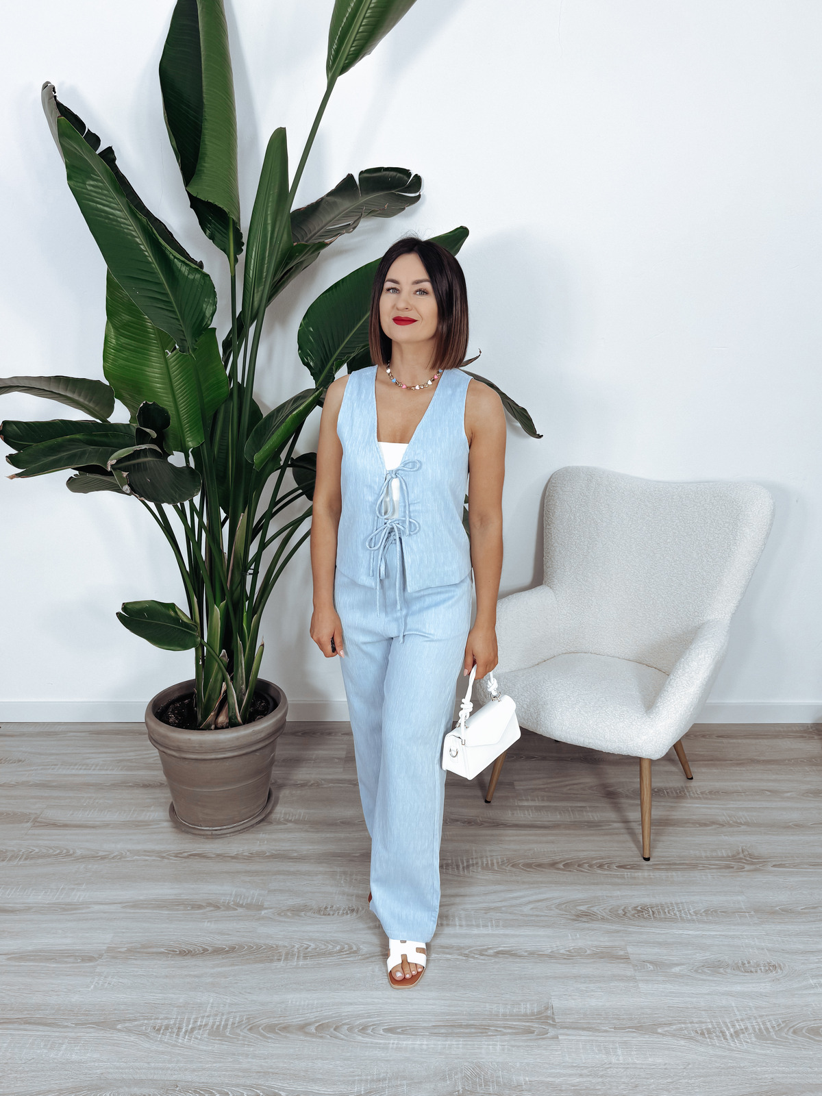 Komplet kamizelka + spodnie baby blue ABISS zdjęcie 1