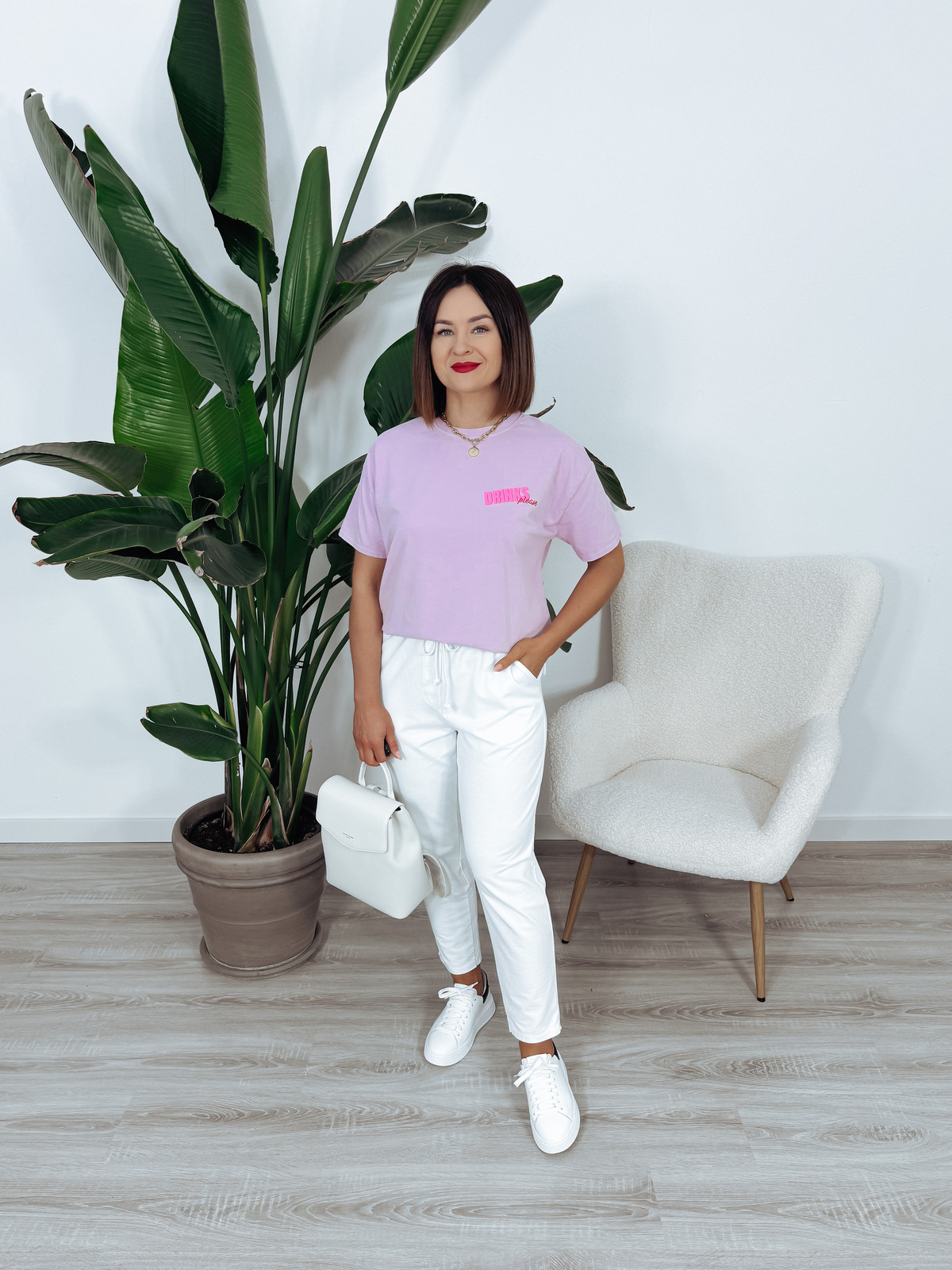 T-shirt z nadrukiem na plecach lawenda DRINKS zdjęcie 3