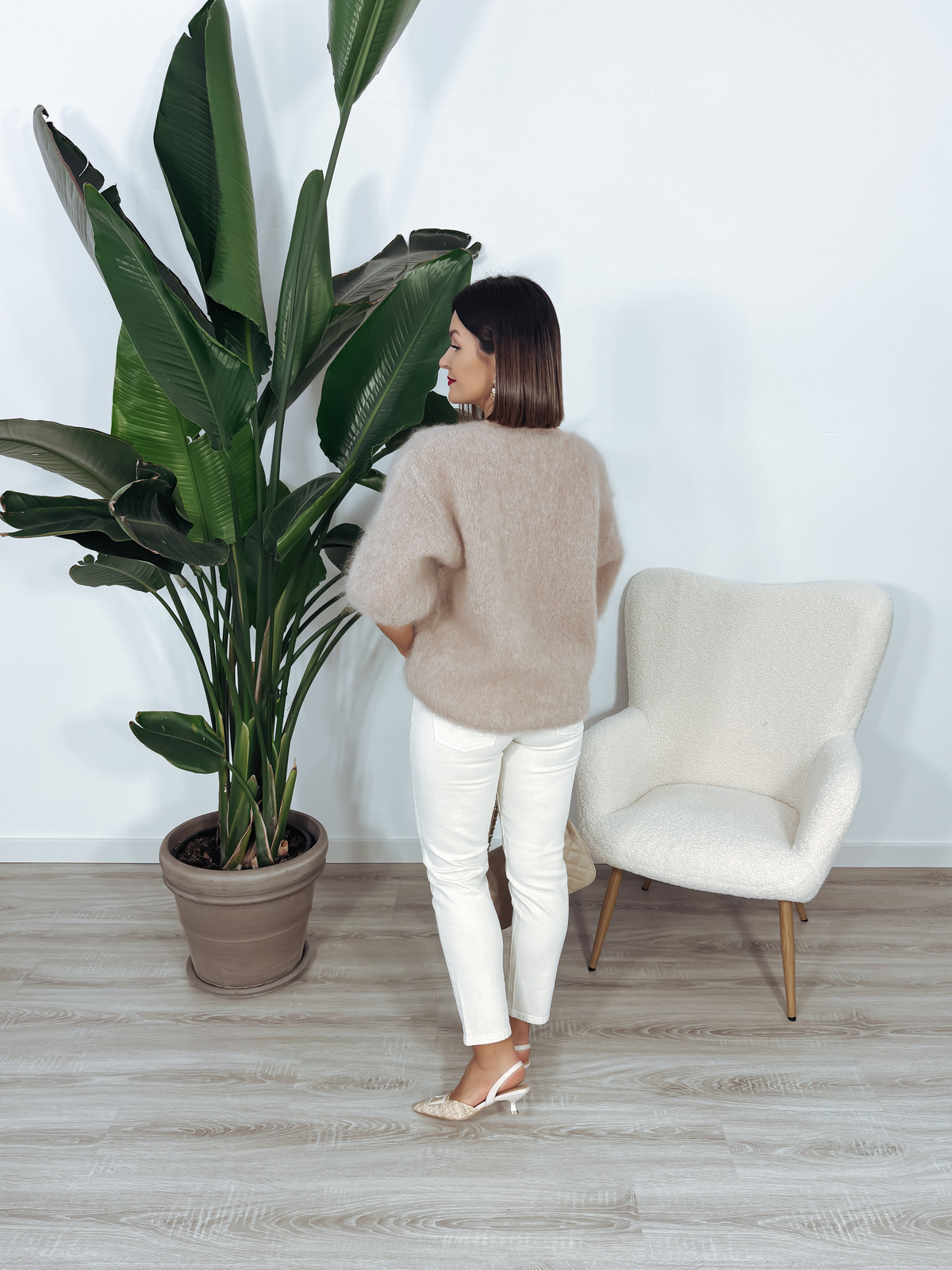 Sweter premium 81% kid moher taupe JENNIFER ♡ zdjęcie 4