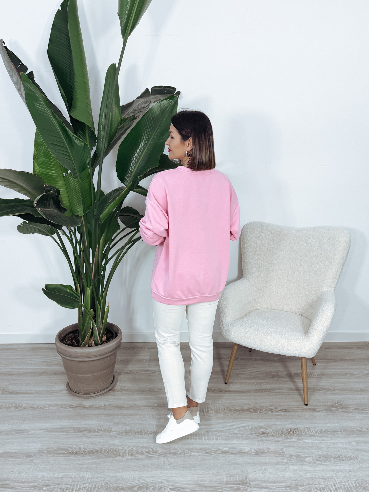Bluza oversize pastel róż PARIS ♡ zdjęcie 2