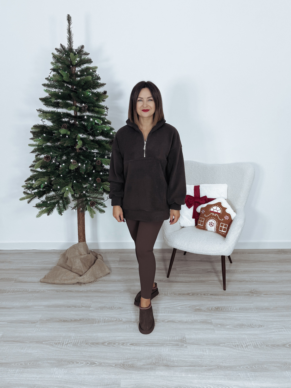 Ocieplane modelujące leginsy PREMIUM czekoladowe SLIM RETURN 2.0 zdjęcie 4