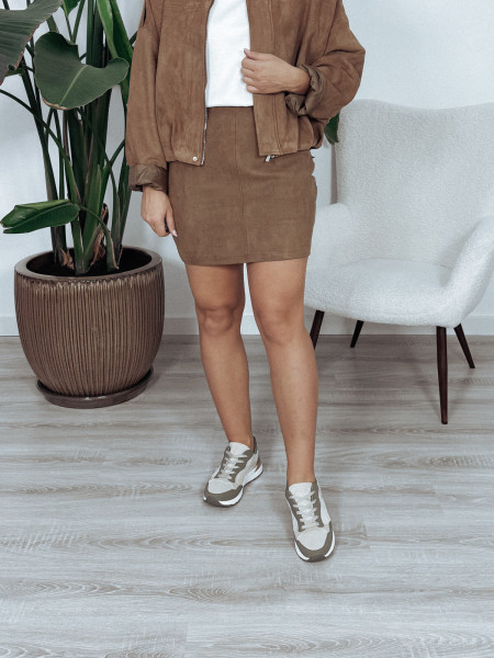Spódniczka zamszowa cynamonowa AMMI