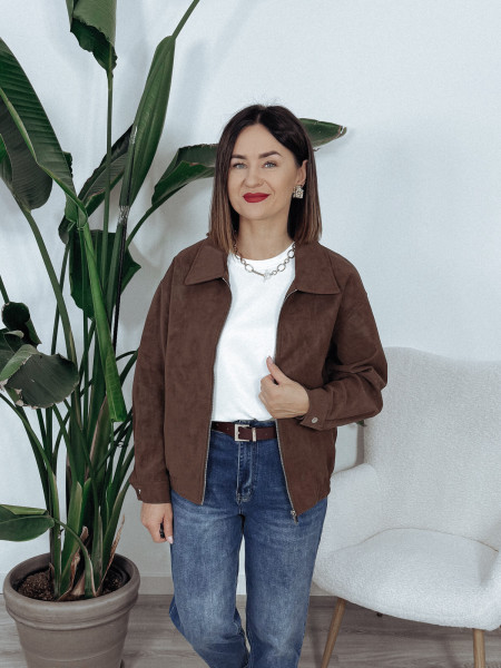 Kurtka bomberka czekoladowa MOZITO