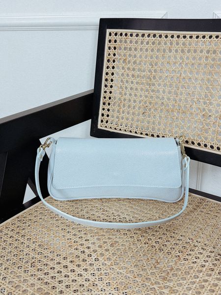 Torebka pastelowy niebieski skóra naturalna BLUSI