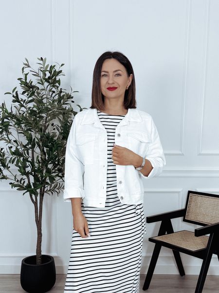 Kurtka bawełniana oversize biała ETNA