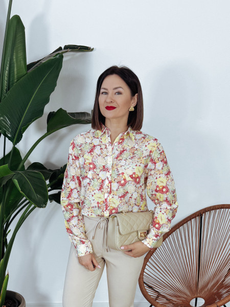 Koszula w kolorowe kwiaty SALLI