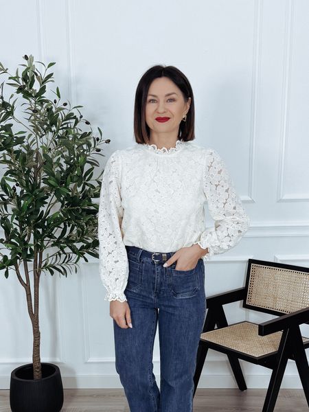 Bluzka w kwiaty śmietankowa GAYA