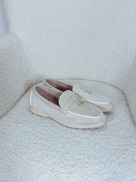 Mokasyny zamszowe jasny beż TUTTO