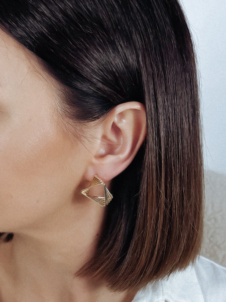 Z艂ote kolczyki K069