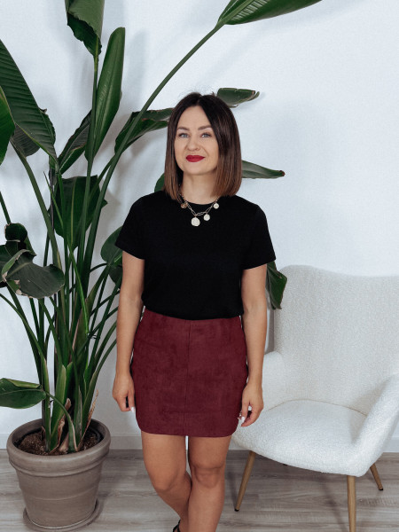 T-shirt premium 100% bawełna czarny HALEY