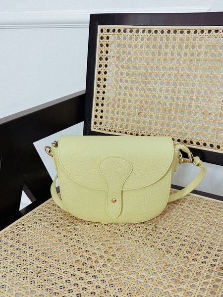 Torebka pastelowy żółty skóra naturalna DONNA