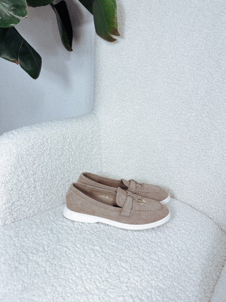 Mokasyny ciemny beż KARLOTTA