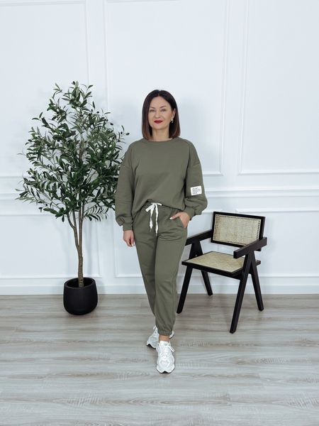 Komplet bawełniany bluza + spodnie khaki ARIA