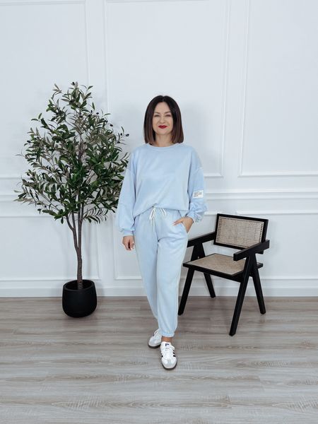 Komplet bluza + spodnie baby blue ARIA II - materiał MASEŁKO