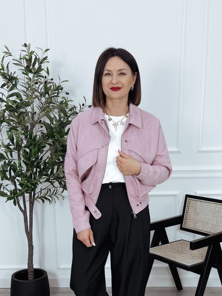 Kurtka zamszowa puder róż AMORA