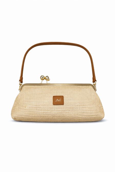 Torebka elegancka pleciona beżowa DORI
