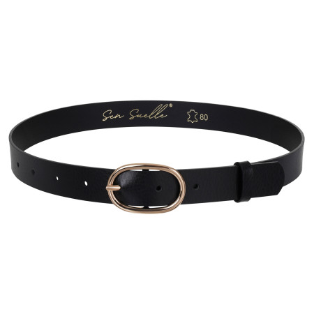 Pasek ze skóry naturalnej czarny RALF ♡