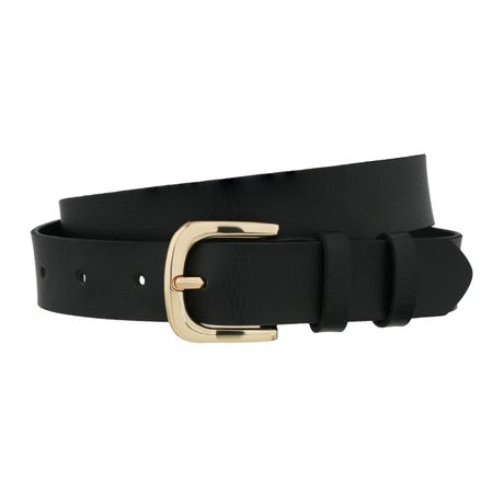 Pasek ze skóry naturalnej czarny WILIAM