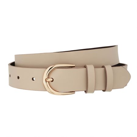 Pasek ze skóry naturalnej beżowy OWEN